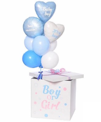 Гендерна коробка-сюрприз з кульками 396 фото