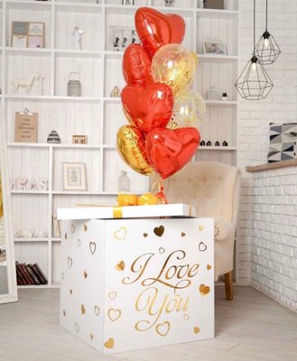 Коробка з кульками для коханих 302 фото