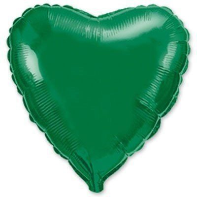 Серце 18" Металік зелене 191 фото